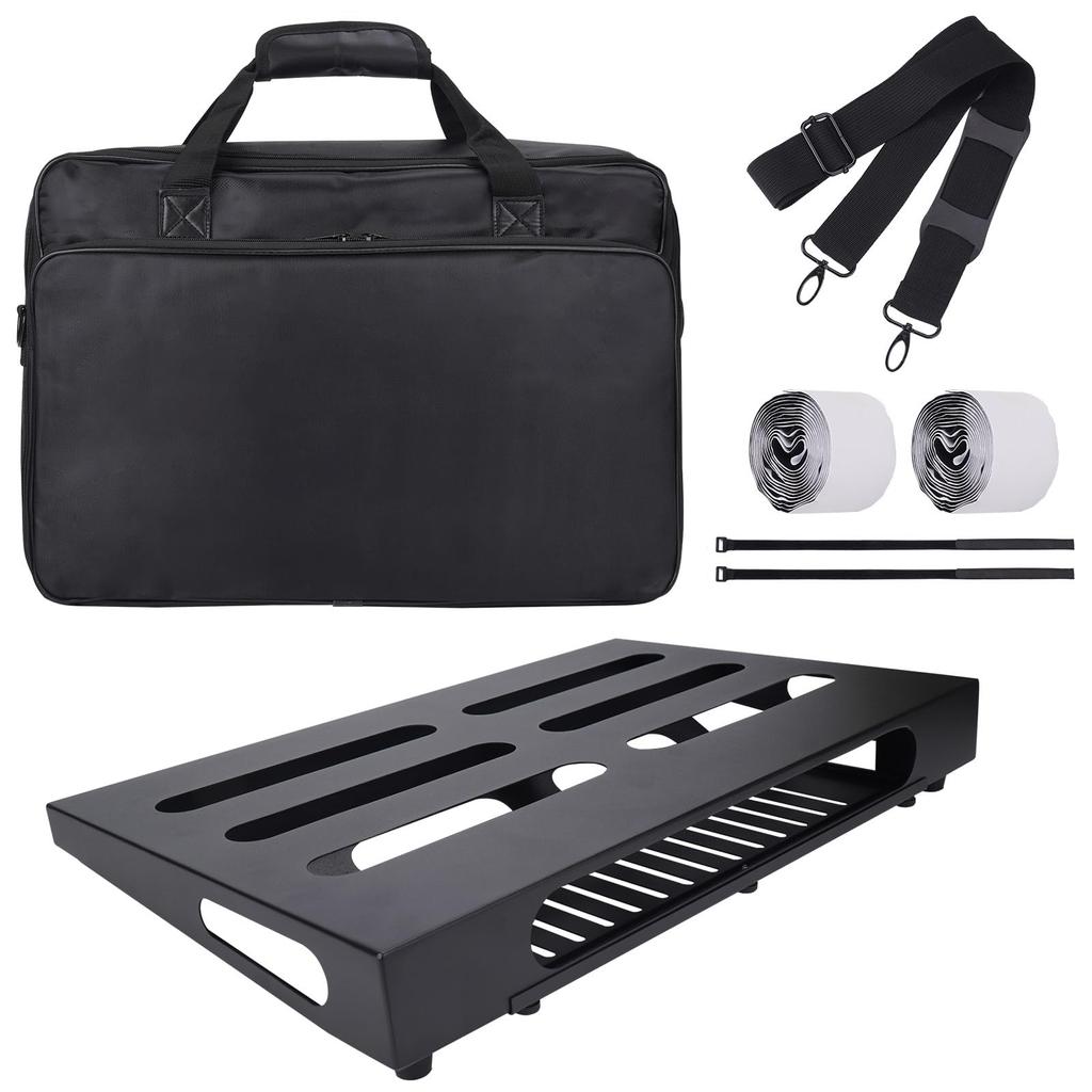 GOKKO Guitar Effector Board Pedal Board with Storage Bag (ML-Black)