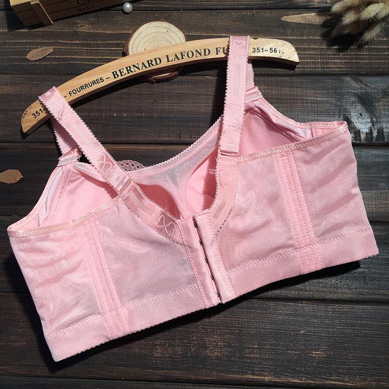 Sexy Large Size Bra Full Cup Bustier Gathered Underwear Anti-glare Thin Section To Increase The Bra