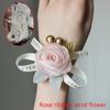 Изысканный красивый браслет для подружки невесты, романтический браслет с розой, небольшой свежий браслет из ленты, модные украшения, аксессуары, подарки