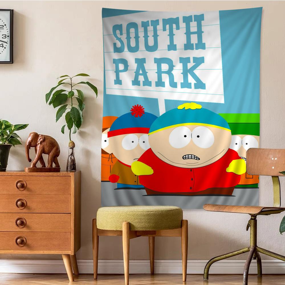 Cartoon SSouth Cute PPark Chart Tapestry for Living Room Home Dorm Decor Art Home Decor