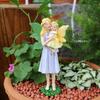 Мать и дочь Фея цветов Полимерная фигурка Креативное украшение для улицы, двора, газона, микроландшафта, украшение для цветочного горшка