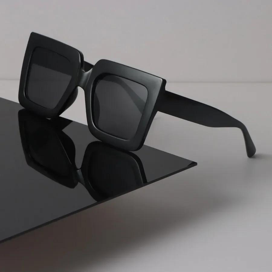 Большие квадратные солнцезащитные очки женские мужские ретро люксовые женские мужские зеркальные прозрачные дизайнерские очки сексуальные брендовые черные солнцезащитные очки