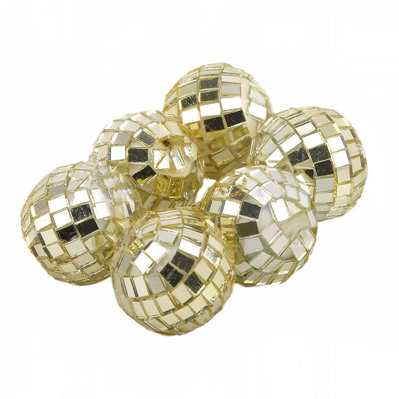 3см 6шт Зеркальные шары Вечеринка Блестящий шар Зеркальный Рождественский Лазерный Светоотражающий Стеклянный шар Диско Рождественская елка Украшения для дома