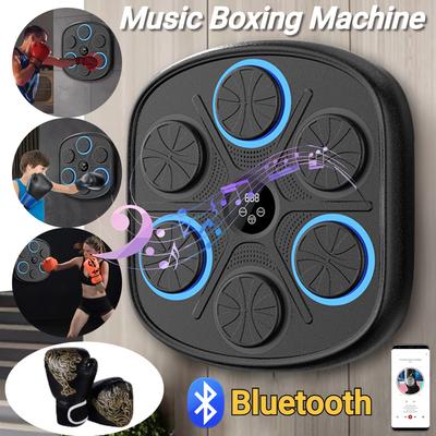 Умная музыкальная машина для бокса, настенная мишень, Bluetooth со светодиодной подсветкой, мешок с песком, мишень для тренировки расслабляющей реакции, домашнее оборудование для тренировок