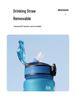 32 унции (около 950 мл) градиентная бутылка для воды с ремешком и соломинкой - большая емкость 1 л для активного отдыха и спорта