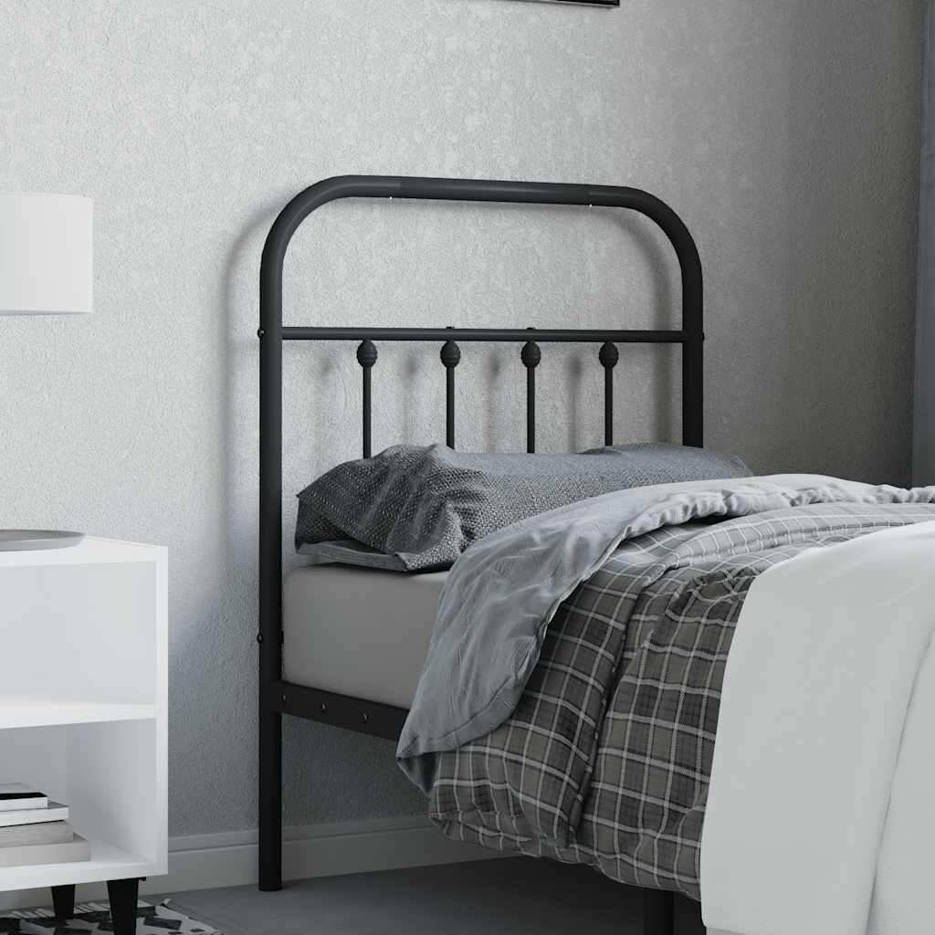 Replacement Headboard Metal Black 75 cm