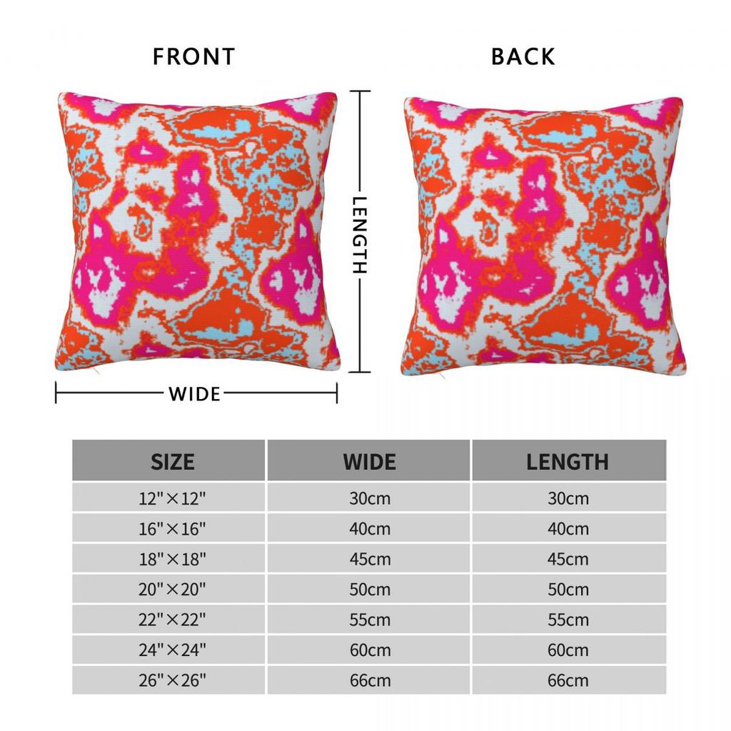 Modern Abstract Orange Pink Blue Pattern Pillowcase Printing Cushion Cover Gift Throw Pillow Case Cover Seater Square 45X45cm