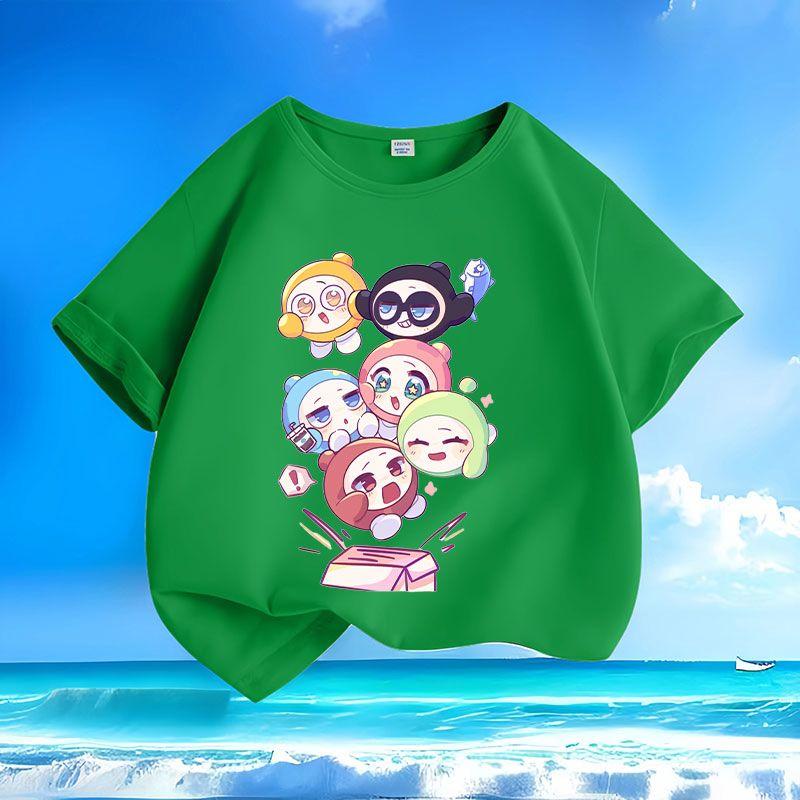 Children's Fashionable and Cute T-shirts, Loose Tops for Boys and Girls in Summer