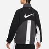 Nike Sportswear Swoosh Contrast Color Stitching Knit Stand Collar Logo Jacket Black Men's DD5982-010