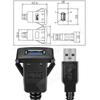USB 3.0 USB-адаптер для скрытого монтажа, удлинительный кабель для панели приборов, для автомобиля, мотоцикла, дропс, панельный кабель с квадратным отверстием