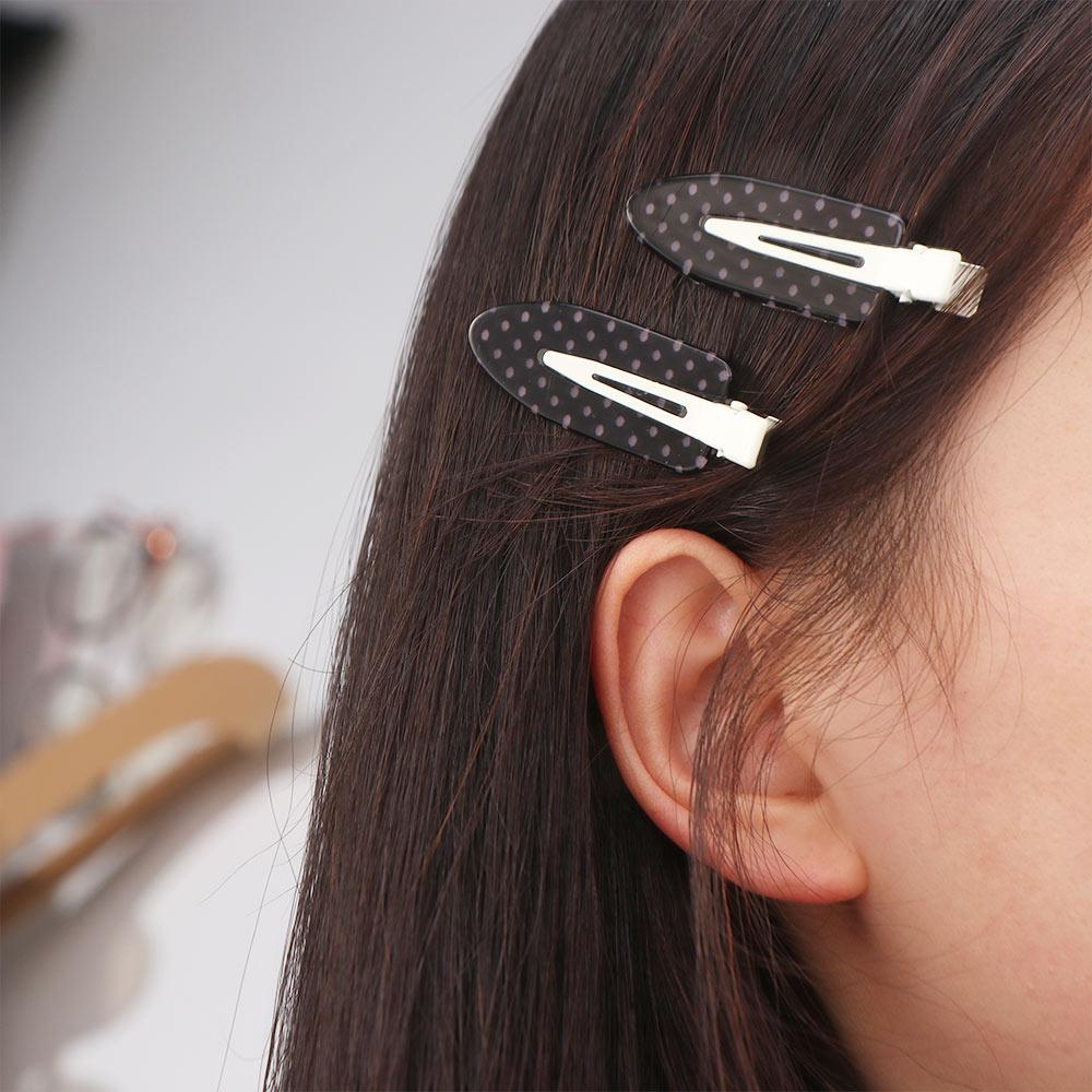 Elegant Acrylic Hair Clips Black White Hair Styling Accessories Lightweigh Seamless Hairpin School