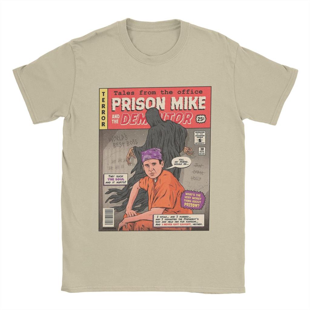 Мужская футболка Prison MIKE The Office TV Show Vintage 100% хлопок футболка с коротким рукавом футболка с круглым вырезом одежда больших размеров