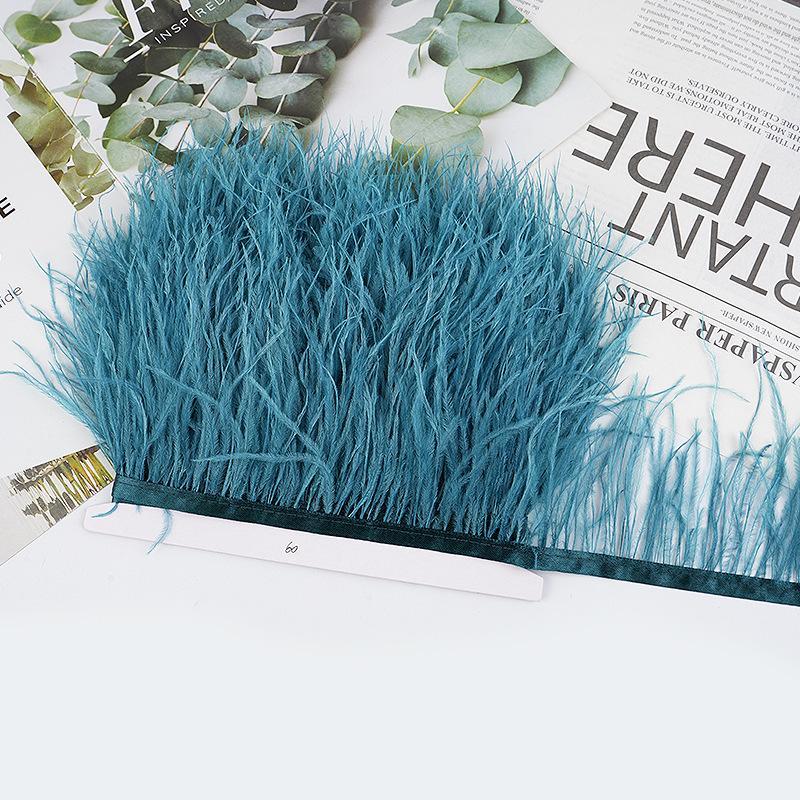 8-10Cm Ostrich Feather Wedding Dress Diy Performance Clothing Accessories Feather Tassel Including Webbing