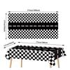 Checkered Race Car Party Tablecloths Black White Checkered Flag Tablecloth Racetrack Tablecover Racing Birthday Party Supplies