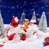 1Pc  Year Gift Home Decoration Kawaii Christmas Figurines Miniature Santa Claus Snowman Micro Landscape Ornaments