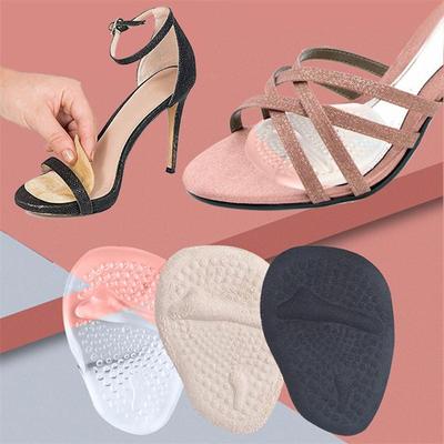Силиконовые подушечки для передней части стопы для женщин, полустельки на высоком каблуке, защита от боли в ногах, поглощающие удары, вставки для обуви, противоскользящие гелевые подушечки на подошве
