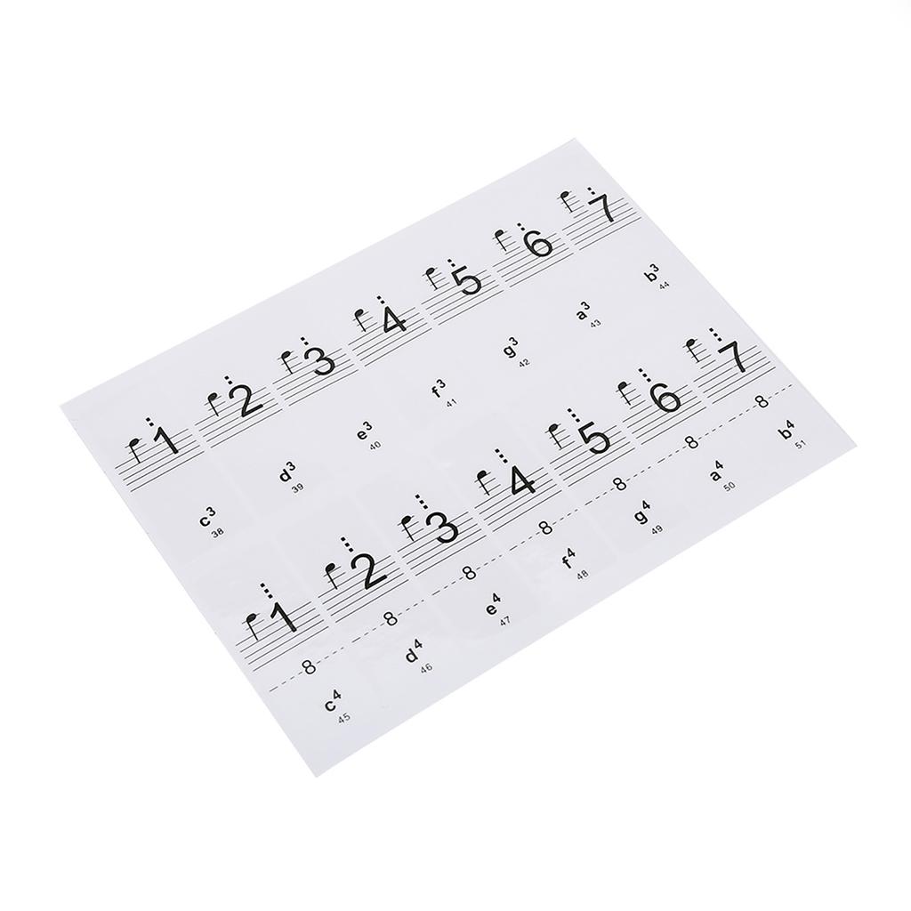 Съемная 88-клавишная электронная клавиатура для фортепиано с белыми клавишами, наклейки, этикетки(прозрачный)