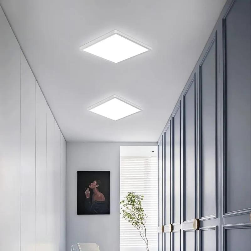 Светодиодный потолочный светильник 24 Вт 2700LM IP45 Водонепроницаемый потолочный светильник Тонкий 6500K Холодный белый Современный потолочный светильник для гостиной, кухни, ванной комнаты, балкона