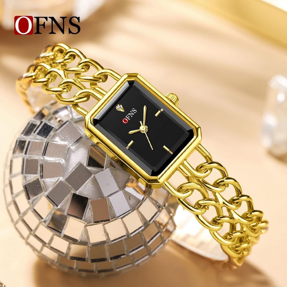 Luxury Women's Quartz Watch Elegant Diamond Dial Stainless Steel Band Waterproof Casual Wristwatch