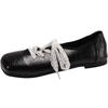 Black Retro Ballet French Square Head Flat Sole Shoes Women's 2025 New Spring Versatile Skirt Mary Jane Shoes