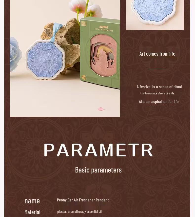 Ароматический восковой кулон для автомобиля: Долгосохнущий ароматерапевтический освежитель для дома, спальни и шкафа