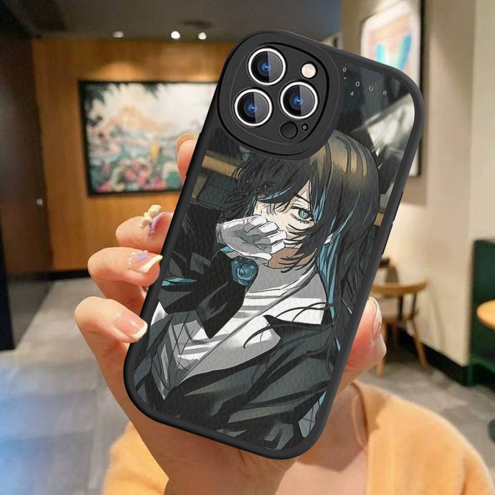 Чехол для телефона Ado Kyogen X Uta Anmie для iPhone 16 15 14 13 12 11 Pro Max Plus Кожаная обложка