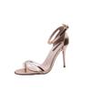 High heels women's 2025 summer new transparent sexy one-word buckle stiletto fashion sandals