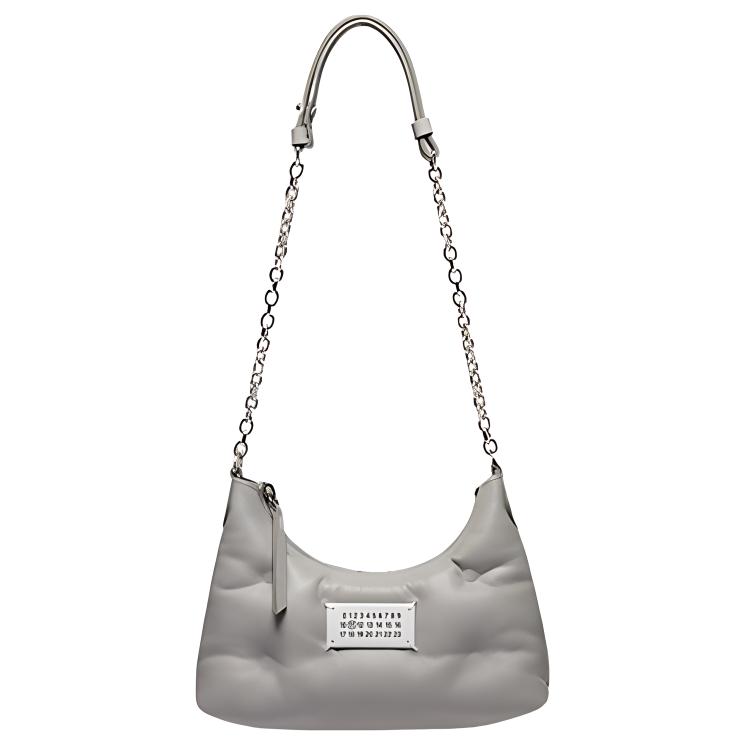Maison Margiela Quilted Zipper Closure Napa Leather Mini Shoulder Crossbody Bag Women bags Beige SB1WG0021P4300T8050