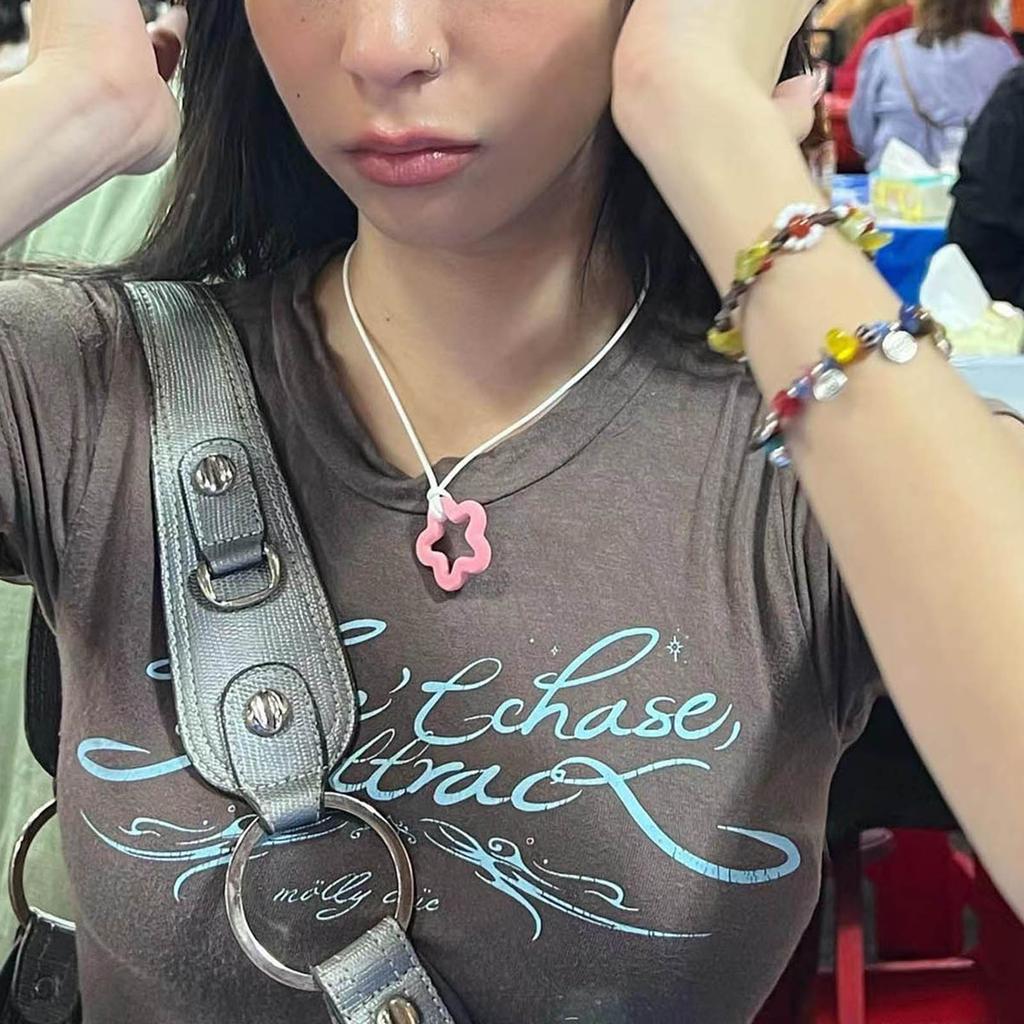 Набор акриловых бусин 10 шт. Свободные полые пятиконечные бусины-звезды Бусины для изготовления браслетов дружбы Ювелирная фурнитура