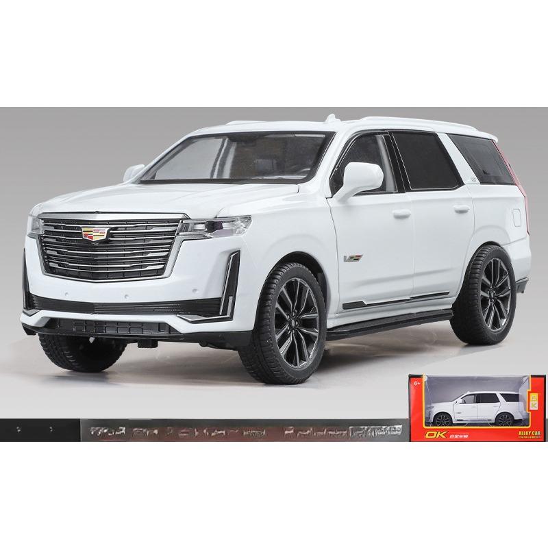 1/24 масштаб Cadillac Escalade металлический сплав литой автомобиль модель игрушечная коллекционная модель для Escalade со звуком, светом и инерционным двигателем игрушки подарки