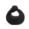 New autumn and winter fashion versatile cross-border handmade woven women's bag mini handbag high-end horn bag frosted bag