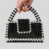 Niche Design Pure Handmade Beaded Handbag Women's Senior Sense Patchwork Color Clamshell Square Bag Fashion All-match Dinner Bag