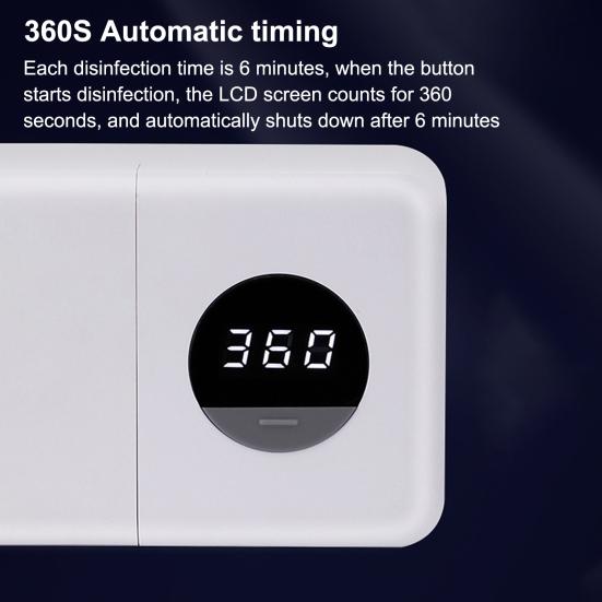 УФ-дезинфицирующее средство для зубных щеток с ЖК-дисплеем, 4 слота, USB-зарядка, настенный держатель для зубных щеток