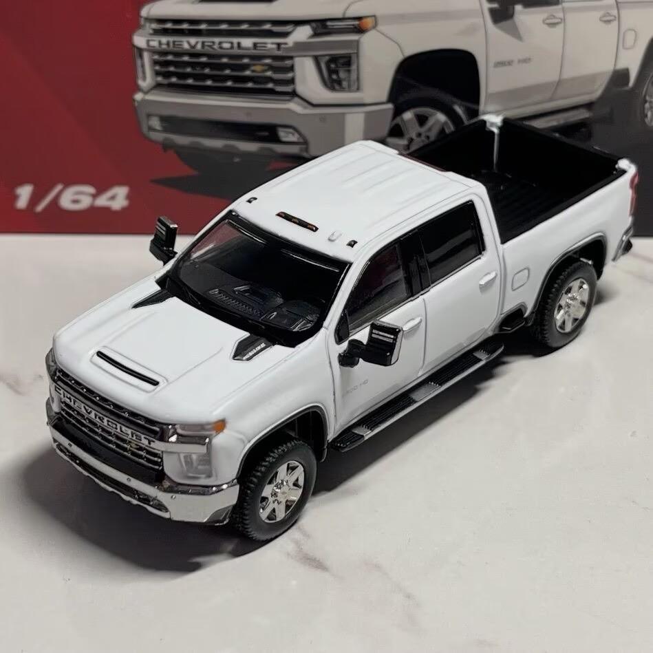 1/64 Silverado HD 2020 Сплав Пикап Модель Автомобиля Литье под Давлением Металл Внедорожники Модель Автомобиля Симуляция Миниатюрный Масштаб Детская Игрушка Подарок