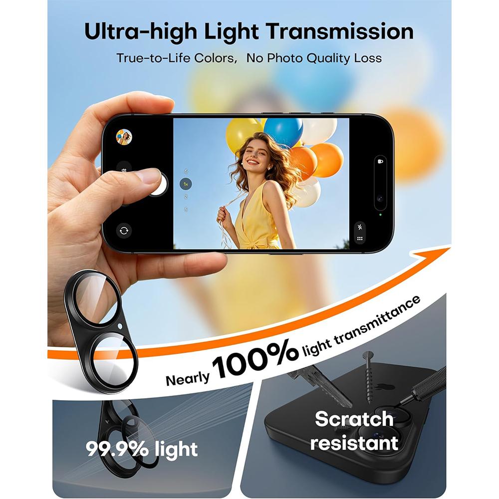 2pcs Camera Lens Protector for iPhone 17 Pro Max Air 17E 16E 16 E Plus 15 14 13 Mini 17Pro 16Pro 17 E HD Clear Lens Film Camera Screen Protector Cover