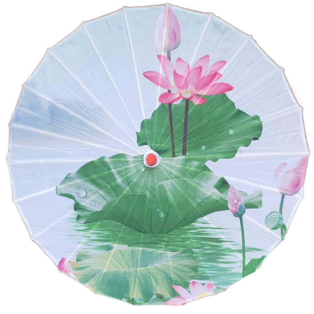 Waterproof Silk Cloth Women Umbrella Rain Proof Costume Parasol Flower Oil Paper Umbrella Party