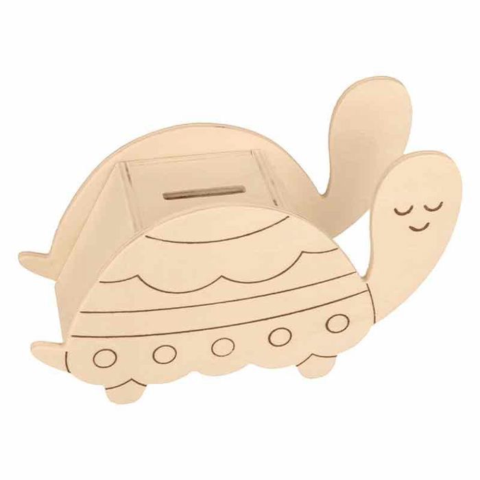Turtle Wooden Money Box - 18.5 X 7 X 13 Cm