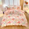 Flower Botanical Duvet Cover Set 3pcs Floral Bedding Set for Kids and Adults Comforter Covers Pillowcases, Washable Home Textil
