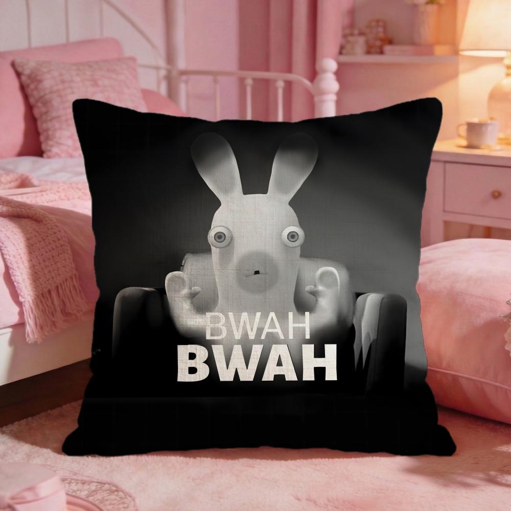 Rabbids IInvasions Anime Cushion Cover Premium Comfort Reversible Pillow Cove Two In One Design For Any Room Car Interior
