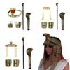 Pharaoh Hat Sceptres Hairband Cosplay Queen of Egypt for Halloween Cosplay
