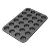 24 Cup Muffin Pan Nonstick Carbon Steel Small Round Pancake Cupcake Baking Tray for Home Kitchen