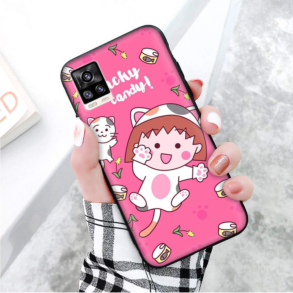 Черный чехол для Xiaomi Redmi 13C Note 9 iPhone XR 7 8 14 15 11 12 13 X XS Pro Max Samsung A25 S23 S24 FE Ultra Plus Sakura Momoko