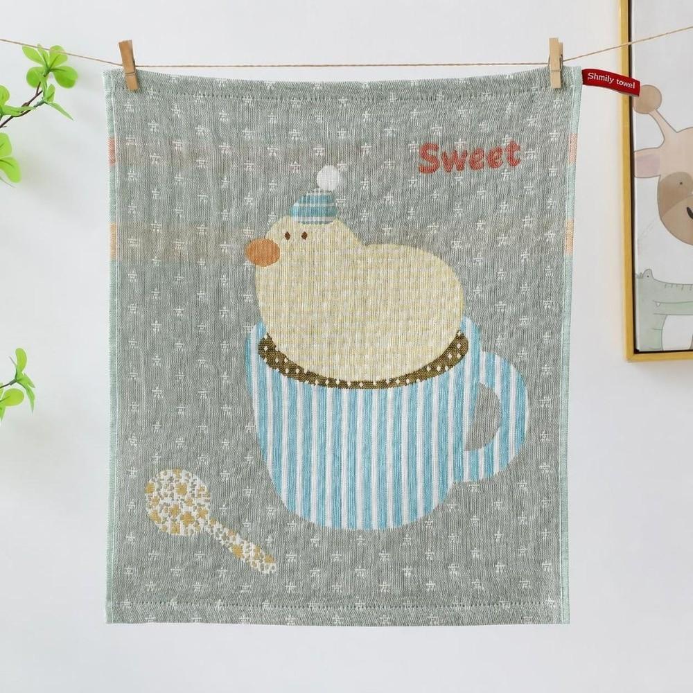 Cartoon Kitchen Towel 34x40cm Pure Cotton Dish Cloth High Quality Tea Towel Kindergarten Children