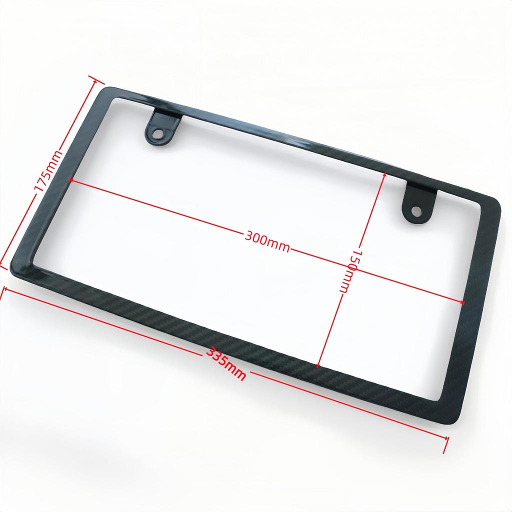 KICARYAJP Carbon Fiber License Plate Universal Exterior Custom Car Car Exterior Carbon Fiber Frame, Dress-Up Parts, Accessories, (Front)