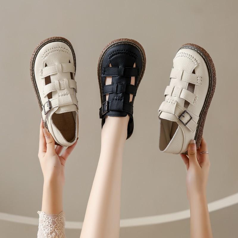 Две пары повседневных одинарных туфель с вырезами для женского лета и осени, новые, на мягкой подошве, дышащие сандалии с отверстиями, ленивые туфли Мори для женщин