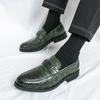 Fashion Luxury Retro Fashion Designer New Black Brown Green Casual Shoes For Men Penny Loafter Formal Wedding Dress Homecoming