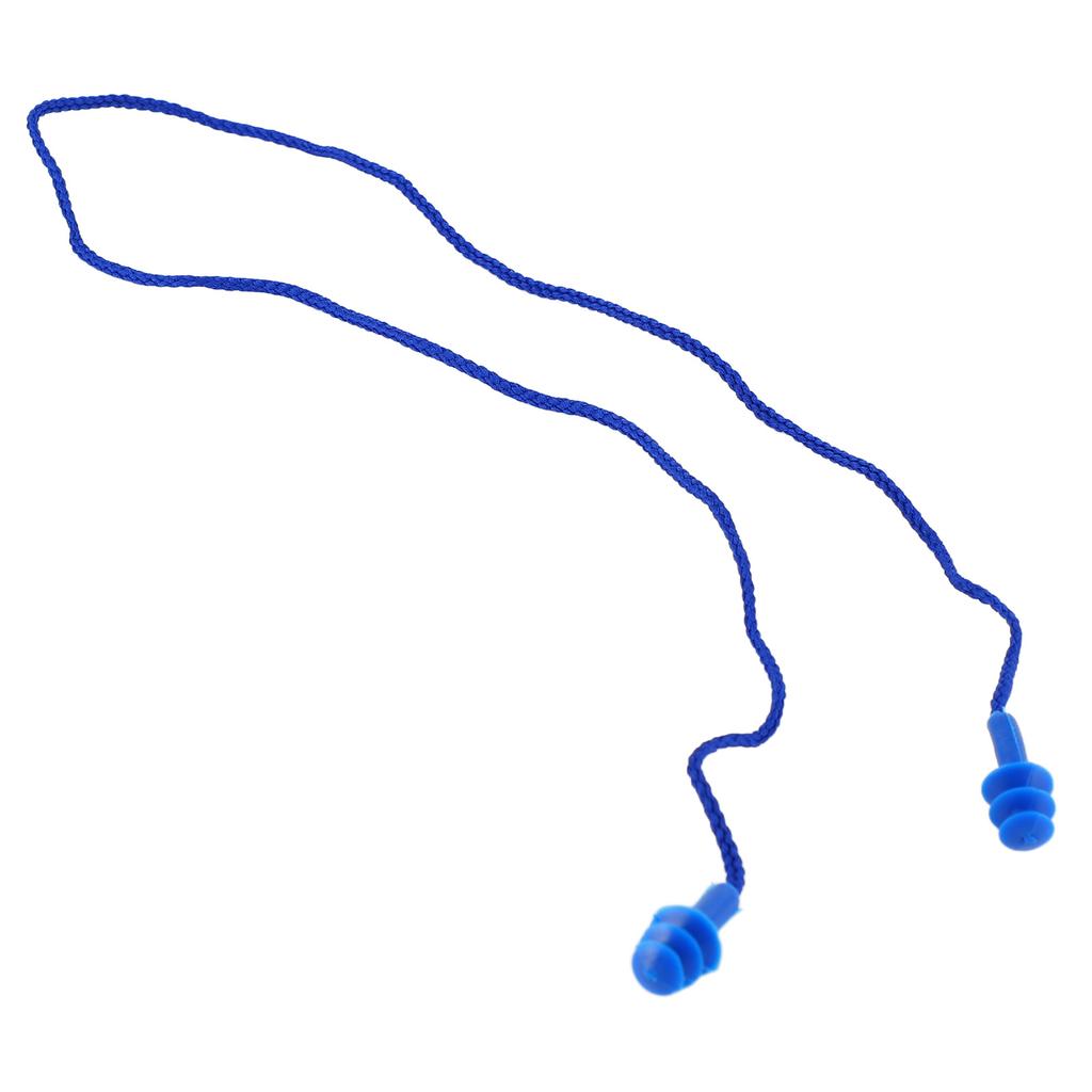 Silicone Ear Plugs Noise Canceling Reduction Waterproof Reusable Sound Blocking Earplugs for Sleeping Swimming Blue
