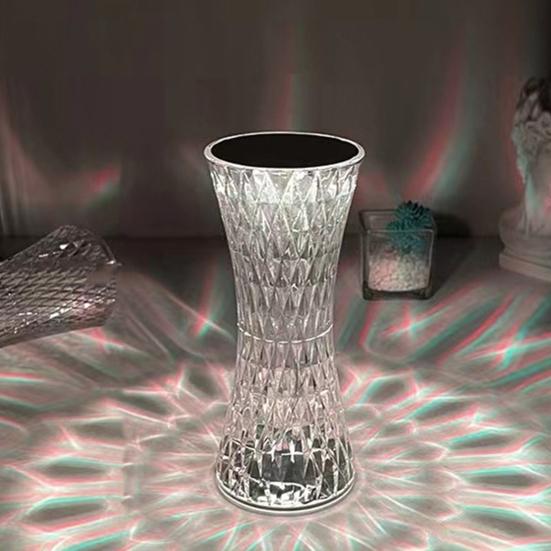 Прикроватная тумбочка с регулируемой яркостью RGB, пульт дистанционного управления, несколько цветов освещения, прикроватная настольная лампа со стеклянным абажуром, украшение