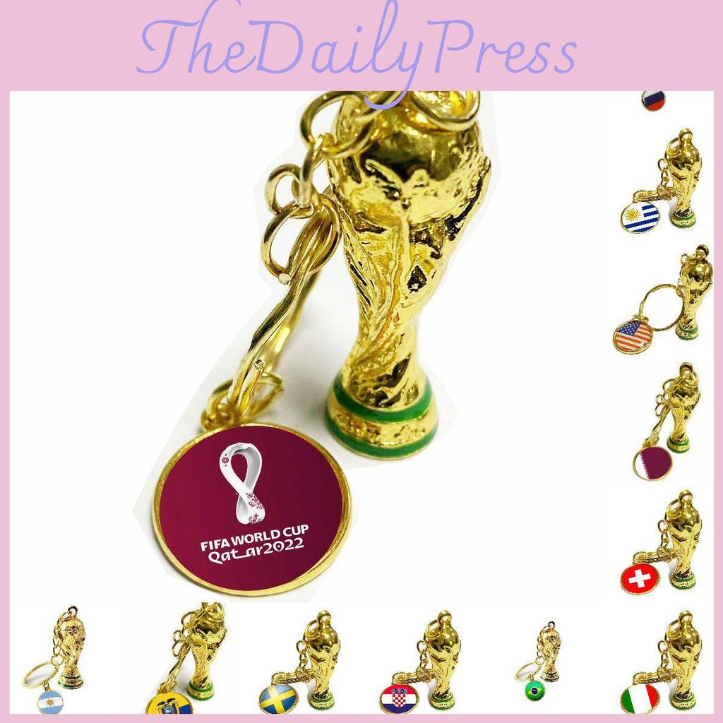 Брелок Футбол 2022 Брелок Национальный флаг Спорт Подарок для фаната Рождество