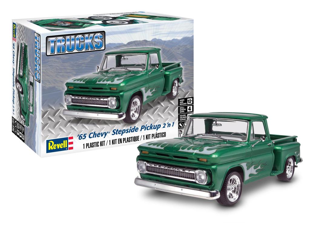 American Level 65 Chevy Stepside Pickup 2n1 07210 Plastic Model 1/25
